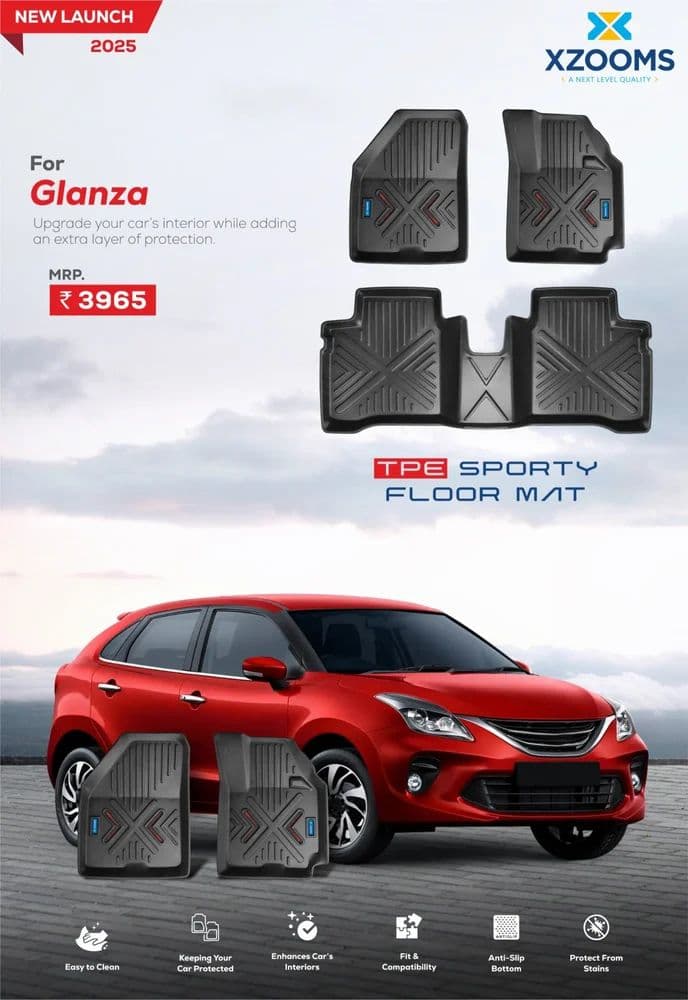 Glanza TPE Sporty Car Floor Mat